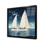 Sakin Denizde Yelkenli | Kanvas Tablo | Cam Tablo | Mdf Tablo | A01025 - Görsel 3