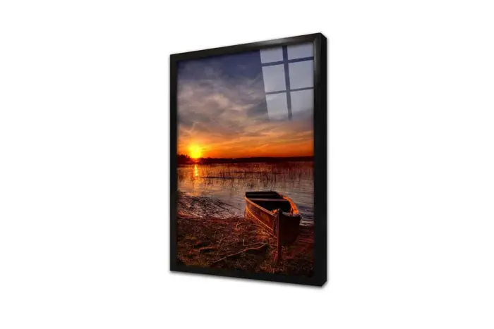 Göl Kenarında Sandal | Kanvas Tablo | Cam Tablo | Mdf Tablo | A01032 - Görsel 3