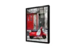 Kırmızı Vespa Motorsiklet | Kanvas Tablo | Cam Tablo | Mdf Tablo | A01262 - Görsel 3