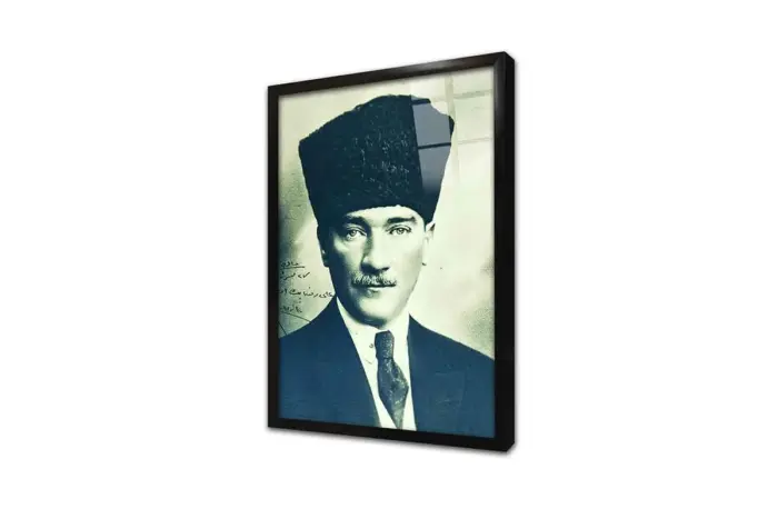 Kalpaklı Atatürk | Kanvas Tablo | Cam Tablo | Mdf Tablo | A02005 - Görsel 3