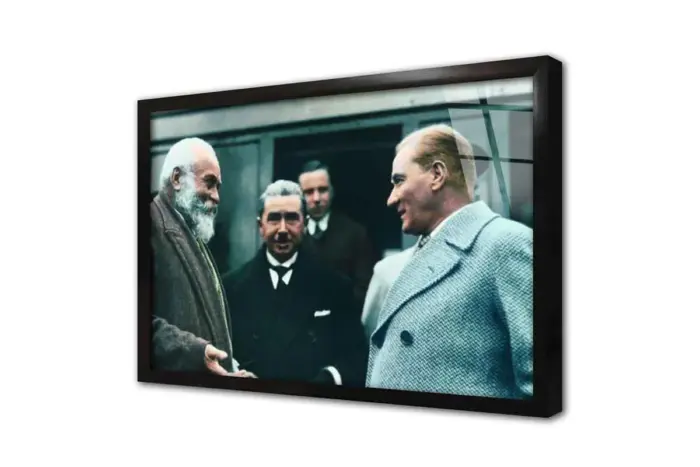 Atatürk Vatandaşı Dinlerken | Kanvas Tablo | Cam Tablo | Mdf Tablo | A02019 - Görsel 3