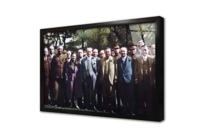 Atatürk Yakın Arkadaşlarıyla | Kanvas Tablo | Cam Tablo | Mdf Tablo | A02022 - Görsel 3