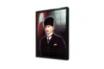 Bayrak Önünde Kalpaklı Atatürk | Kanvas Tablo | Cam Tablo | Mdf Tablo | A02024 - Görsel 3