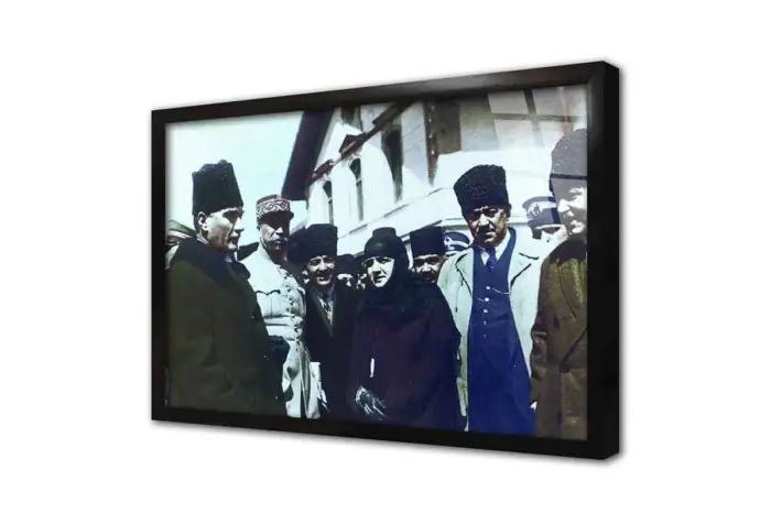 Atatürk Ve Latife Hanım | Kanvas Tablo | Cam Tablo | Mdf Tablo | A02031 - Görsel 3