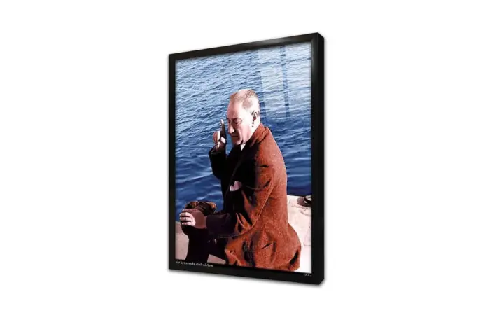 Atatürk Deniz Kıyısında | Kanvas Tablo | Cam Tablo | Mdf Tablo | A02068 - Görsel 3