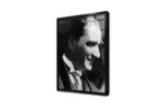 Siyah Beyaz Atatürk Gülerken Portresi | Kanvas Tablo | Cam Tablo | Mdf Tablo | A02080 - Görsel 3