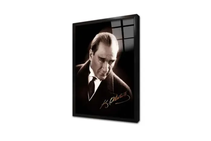 İmzalı Atatürk Portresi | Kanvas Tablo | Cam Tablo | Mdf Tablo | A02117 - Görsel 3