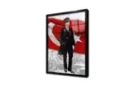 Türk Bayrağı Önünde Atatürk | Kanvas Tablo | Cam Tablo | Mdf Tablo | A02126 - Görsel 3