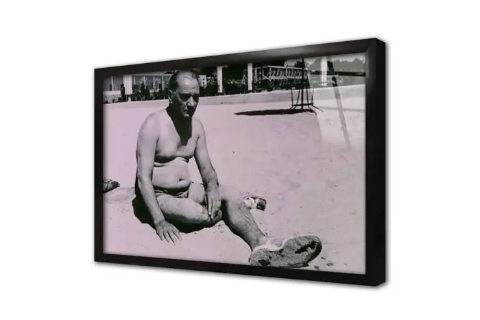 Atatürk Florya Sahilinde | Kanvas Tablo | Cam Tablo | Mdf Tablo | A02129 - Görsel 3