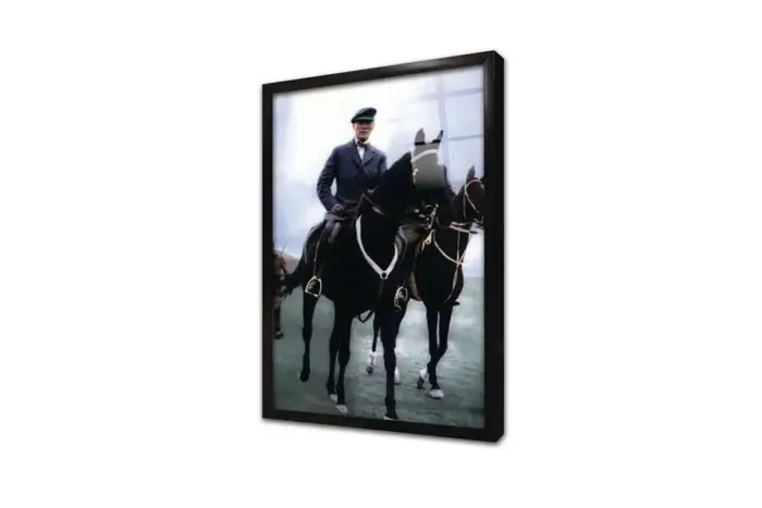 Atatürk At Üstünde | Kanvas Tablo | Cam Tablo | Mdf Tablo | A02144 - Görsel 3