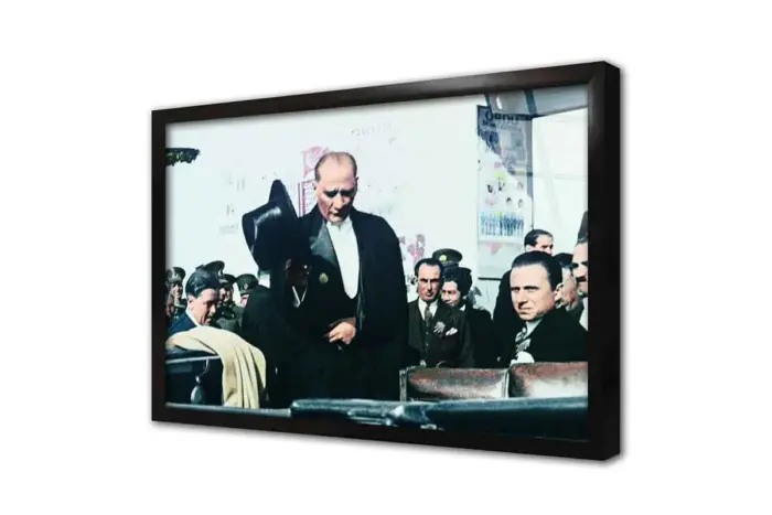 Renkli Atatürk Smokin | Kanvas Tablo | Cam Tablo | Mdf Tablo | A02170 - Görsel 3
