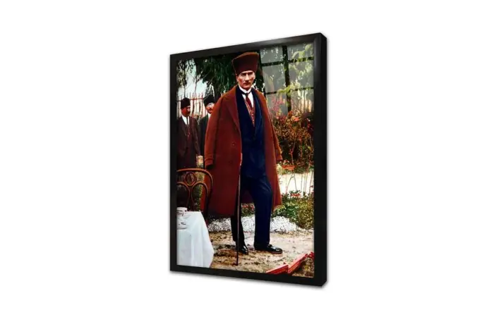 Atatürk Bastonlu | Kanvas Tablo | Cam Tablo | Mdf Tablo | A02179 - Görsel 3