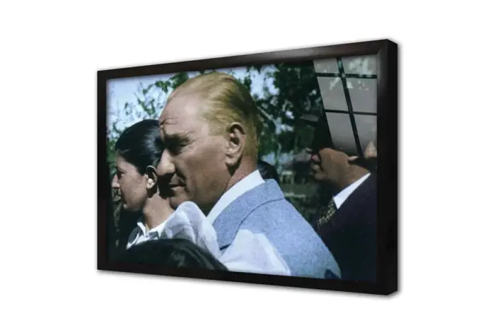 Mavi Ceketli Atatürk | Kanvas Tablo | Cam Tablo | Mdf Tablo | A02194 - Görsel 3