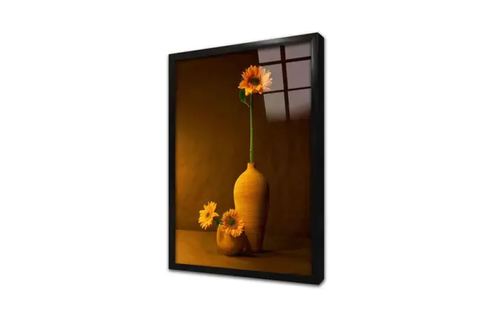 Vazoda Sarı Ayçiçeği | Kanvas Tablo | Cam Tablo | Mdf Tablo | A03135 - Görsel 3
