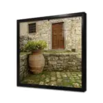 Akdeniz Taş Ev Avlu | Kanvas Tablo | Cam Tablo | Mdf Tablo | A07224 - Görsel 3