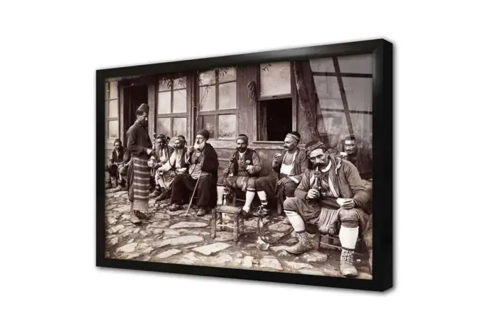 Eski Nargile Keyfi | Kanvas Tablo | Cam Tablo | Mdf Tablo | A07254 - Görsel 3
