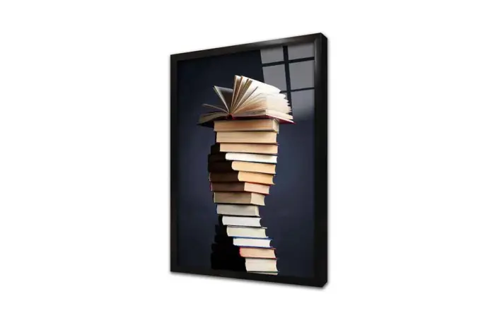 Kitap Kulesi | Kanvas Tablo | Cam Tablo | Mdf Tablo | A07278 - Görsel 3