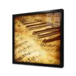 Piyano Ve Notalar | Kanvas Tablo | Cam Tablo | Mdf Tablo | A08012 - Görsel 3