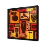 Müzik Aletleri Kolaj Tasarım | Kanvas Tablo | Cam Tablo | Mdf Tablo | A08100 - Görsel 3