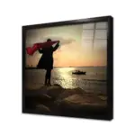 Kırmızı Şal Tutan Kadın | Kanvas Tablo | Cam Tablo | Mdf Tablo | A16081 - Görsel 3