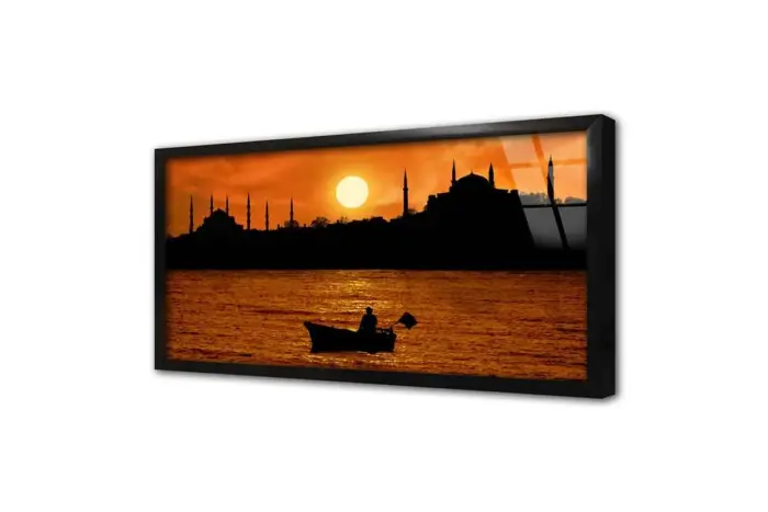 Gün Batımı Eşliğinde Camii | Kanvas Tablo | Cam Tablo | Mdf Tablo | A16152 - Görsel 3