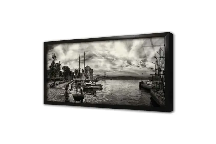 Siyah Beyaz Ortaköy | Kanvas Tablo | Cam Tablo | Mdf Tablo | A16167 - Görsel 3
