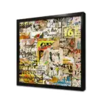 Soyut Kolaj | Kanvas Tablo | Cam Tablo | Mdf Tablo | A18005 - Görsel 3