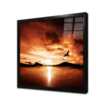 Kızıl Gökyüzü Ve Kuş | Kanvas Tablo | Cam Tablo | Mdf Tablo | A20214 - Görsel 3