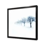 Karlı Ağaçlar Siyah Beyaz | Kanvas Tablo | Cam Tablo | Mdf Tablo | A20891 - Görsel 3