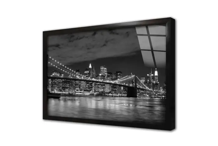Siyah Beyaz New York | Kanvas Tablo | Cam Tablo | Mdf Tablo | A27146 - Görsel 3