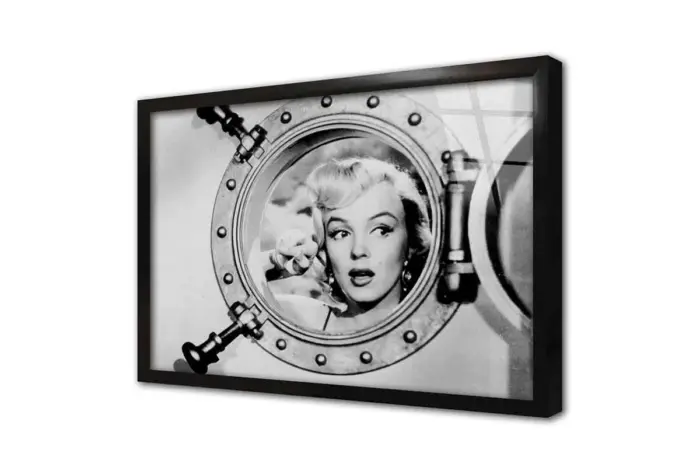 Siyah Beyaz Marilyn Monroe | Kanvas Tablo | Cam Tablo | Mdf Tablo | A31003 - Görsel 3