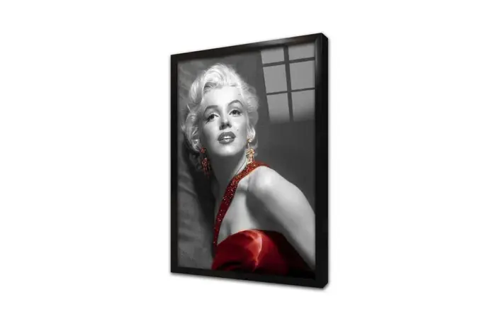 Siyah Beyaz Marilyn Monroe | Kanvas Tablo | Cam Tablo | Mdf Tablo | A31013 - Görsel 3
