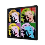 Renkli Marilyn Monroe | Kanvas Tablo | Cam Tablo | Mdf Tablo | A31017 - Görsel 3