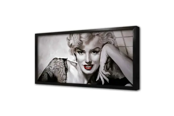Siyah Beyaz Marilyn Monroe | Kanvas Tablo | Cam Tablo | Mdf Tablo | A31035 - Görsel 3