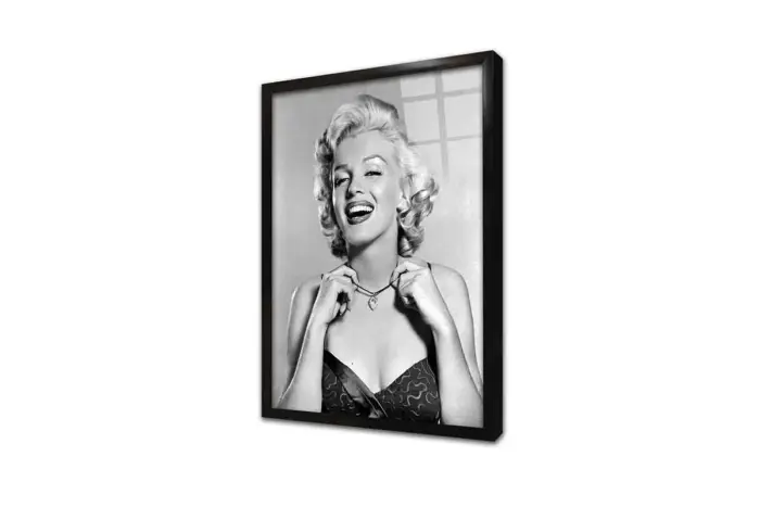 Siyah Beyaz Marilyn Monroe | Kanvas Tablo | Cam Tablo | Mdf Tablo | A31090 - Görsel 3
