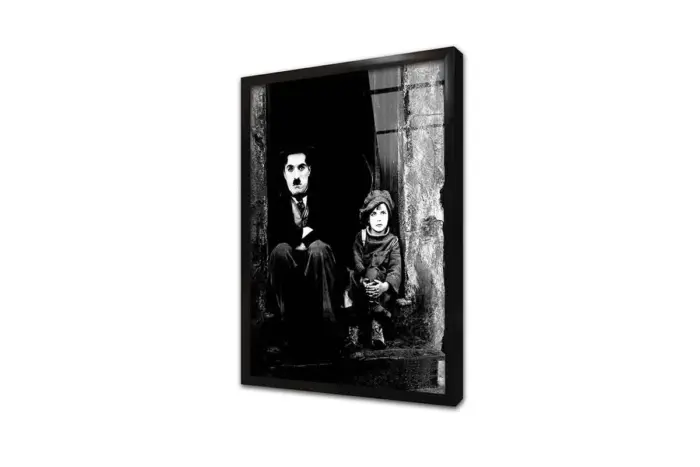 Siyah Beyaz Charlie Chaplin | Kanvas Tablo | Cam Tablo | Mdf Tablo | A31111 - Görsel 3