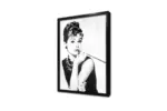 Siyah Beyaz Audrey Hepburn | Kanvas Tablo | Cam Tablo | Mdf Tablo | A31139 - Görsel 3
