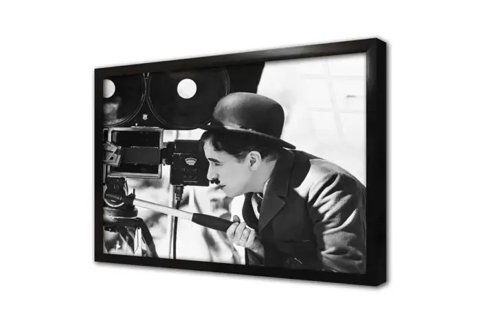 Siyah Beyaz Charlie Chaplin | Kanvas Tablo | Cam Tablo | Mdf Tablo | A31211 - Görsel 3