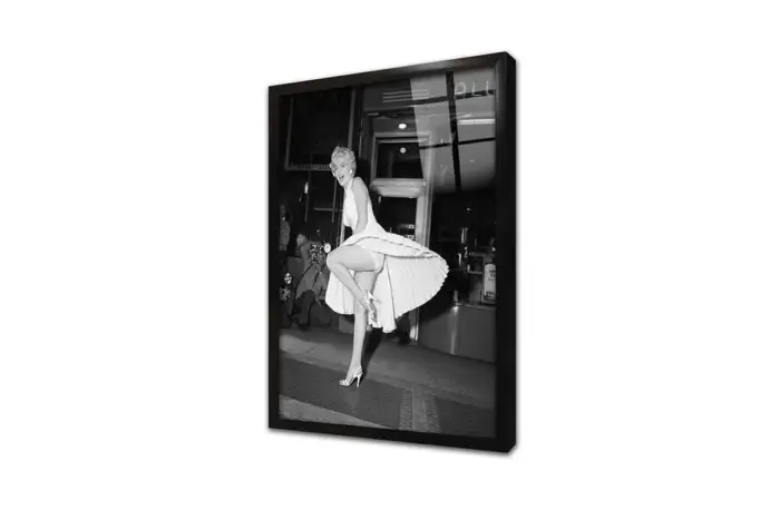 Uçuşan Beyaz Elbiseli Marilyn Monroe | Kanvas Tablo | Cam Tablo | Mdf Tablo | A31212 - Görsel 3