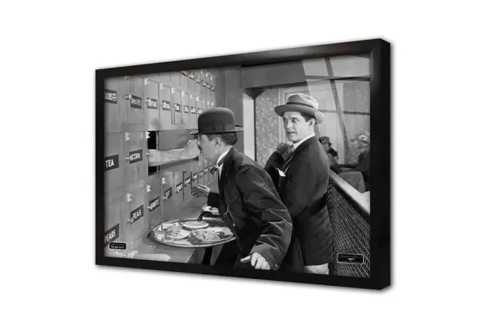 Siyah Beyaz Charlie Chaplin | Kanvas Tablo | Cam Tablo | Mdf Tablo | A31226 - Görsel 3