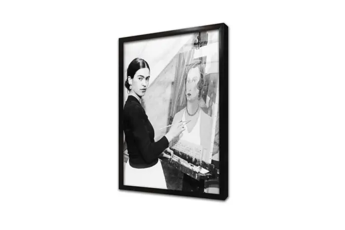 Siyah Beyaz Frida Kahlo | Kanvas Tablo | Cam Tablo | Mdf Tablo | A31230 - Görsel 3