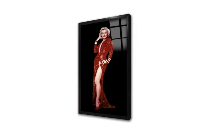 Marilyn Monroe Kırmızı Kıyafetiyle | Kanvas Tablo | Cam Tablo | Mdf Tablo | A31304 - Görsel 2