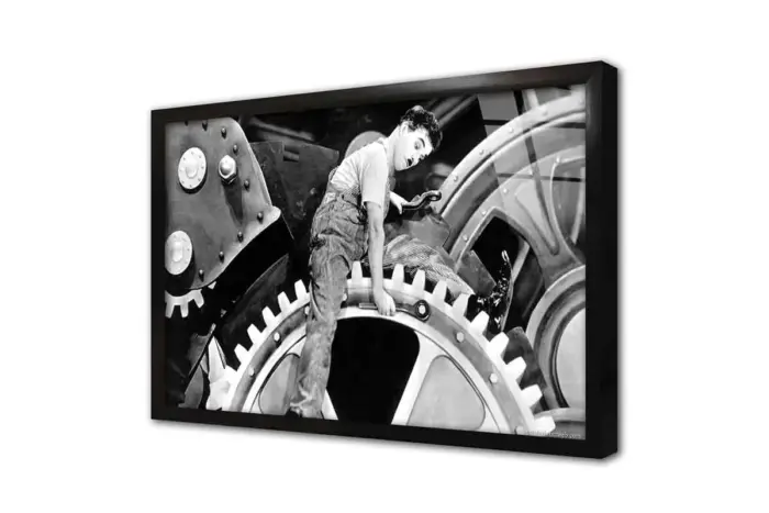 Charlie Chaplin Siyah Beyaz | Kanvas Tablo | Cam Tablo | Mdf Tablo | A31318 - Görsel 3