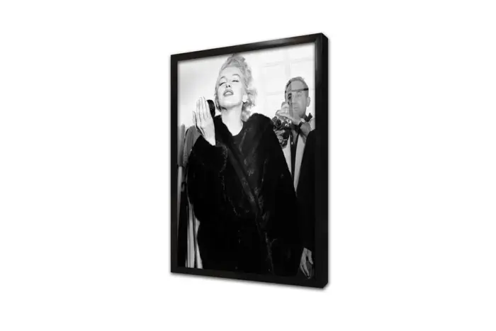 Marilyn Monroe Kürkü İle Siyah Beyaz | Kanvas Tablo | Cam Tablo | Mdf Tablo | A31332 - Görsel 3