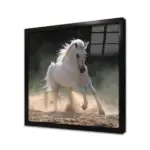 Koşan Beyaz At | Kanvas Tablo | Cam Tablo | Mdf Tablo | A32012 - Görsel 3