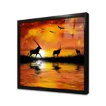 Geyikler Safari | Kanvas Tablo | Cam Tablo | Mdf Tablo | A32015 - Görsel 3