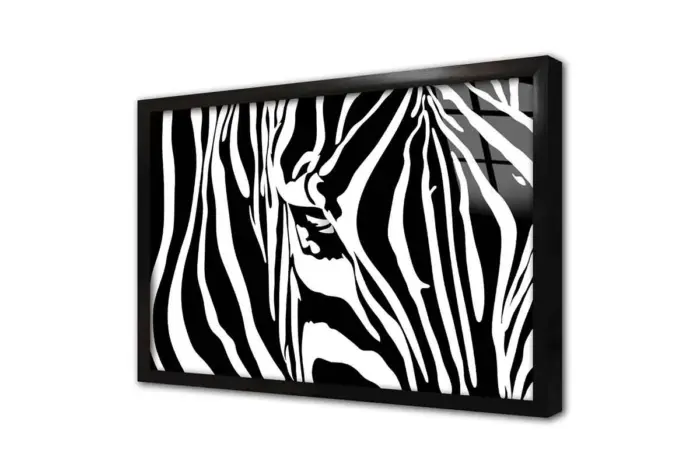 Yakın Çekim Zebra | Kanvas Tablo | Cam Tablo | Mdf Tablo | A32027 - Görsel 3