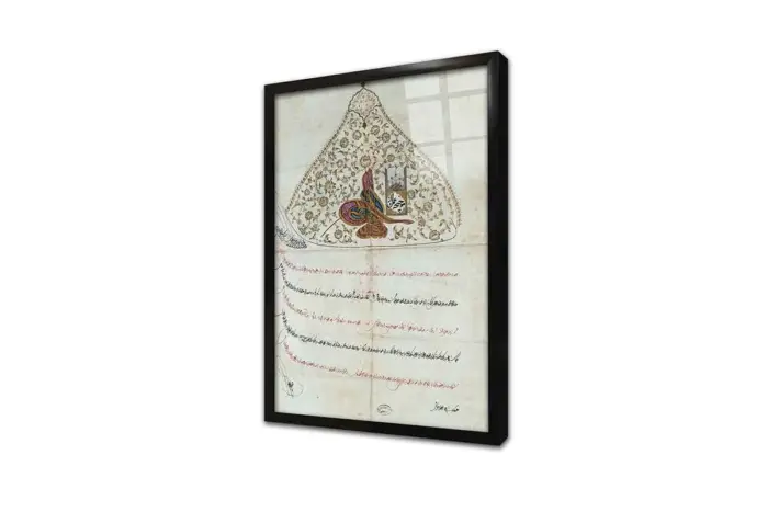 Osmanlı Padişah Fermanı | Kanvas Tablo | Cam Tablo | Mdf Tablo | A33009 - Görsel 3