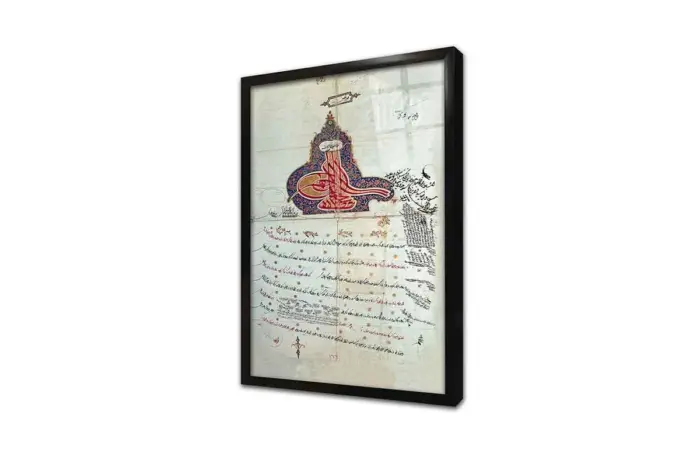 Osmanlı Padişah Fermanı | Kanvas Tablo | Cam Tablo | Mdf Tablo | A33017 - Görsel 3