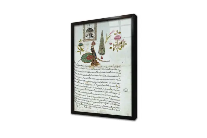 Osmanlı Padişah Fermanı | Kanvas Tablo | Cam Tablo | Mdf Tablo | A33022 - Görsel 3